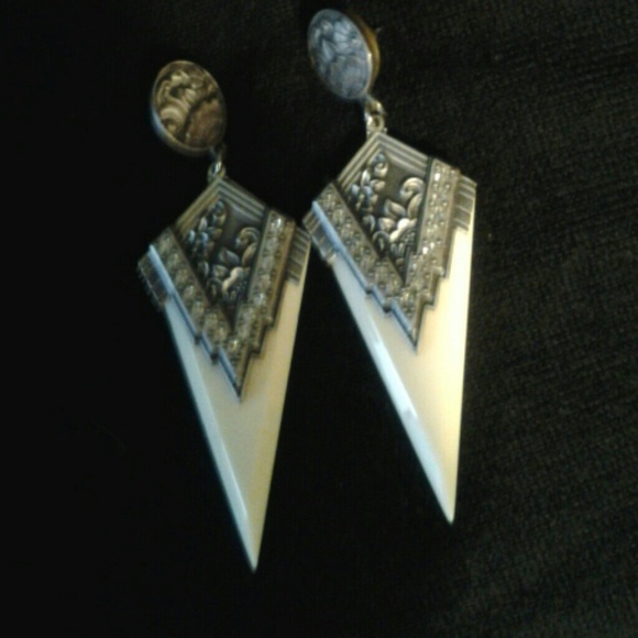 Marcasite pendant earrings