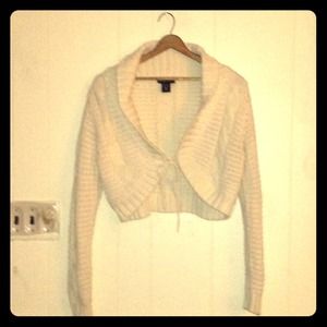 Cream knit bolero sweater