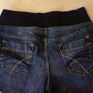 Maternity denim shorts and shirt bundle