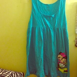 Mickey Mouse aqua colored dress