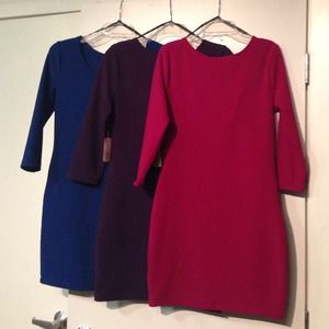 Set of 3, 3/4 sleeve body com dresses