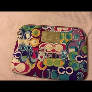Used Coach laptop case