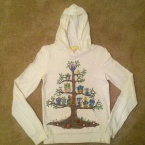 🌺🌺Crafty Couture Owl Hooded Sweatshirt w/buttons