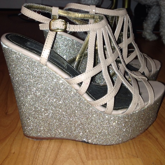 Steve Madden Glitter Wedges