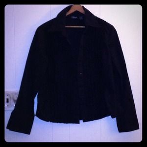 Women's stretch tuxedo blouse