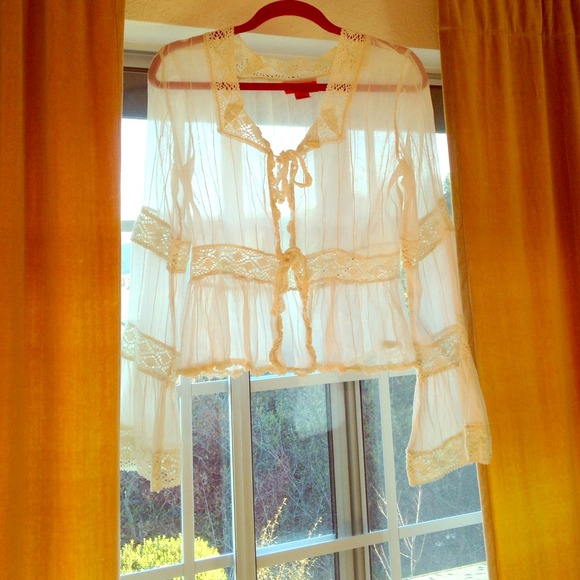 Silk and crocheted Betsey Johnson blouse