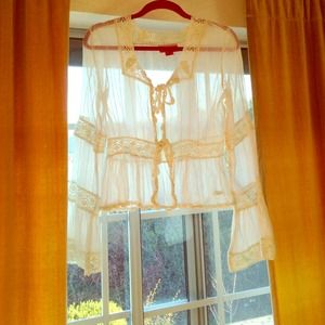 Silk and crocheted Betsey Johnson blouse