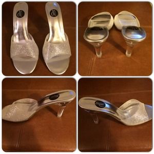 Silver and clear sandal