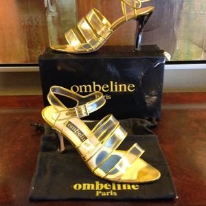 Very unique clear patent and yellow trimmed heels