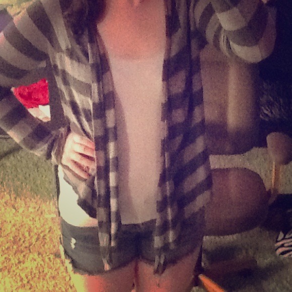 Dark Grey/Light Grey Striped Cardigan - Picture 1 of 3