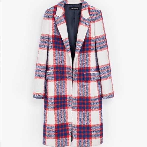 Zara Checkered Coat - Picture 2 of 3
