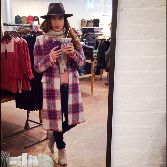 Zara Checkered Coat - Picture 3 of 3