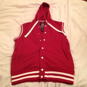 Red American Rag Button-Up Vest