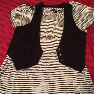 Striped shirt with vest