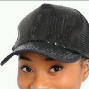 Black Sequins Hat