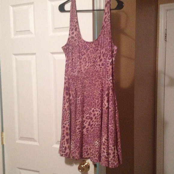 Pink Animal Print Skater Dress/ PacSun