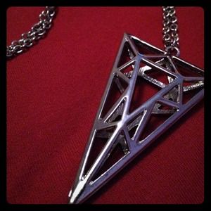 Silver Long Chained Necklace