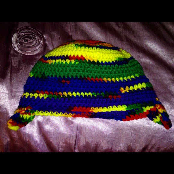 Rainbow Crocheted "Scrap Cap" - Picture 1 of 4