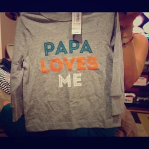 Boys long sleeve shirts, "Papa Loves me"