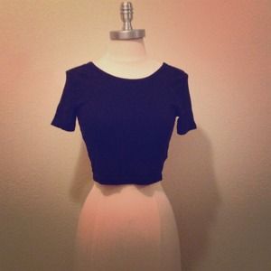 Black cropped top