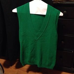 Kelly Green sweater vest. Only worn once.