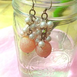 Peachy pink earrings