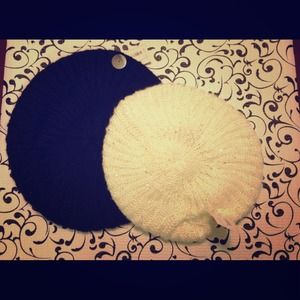 JCPenney black and white berets.