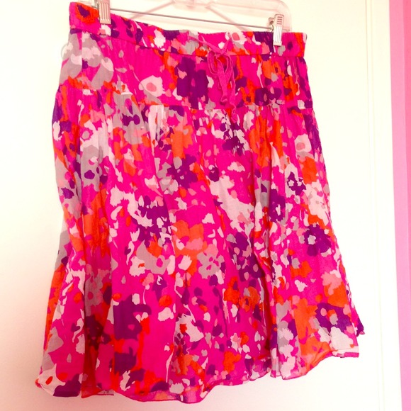 Pink flare skirt
