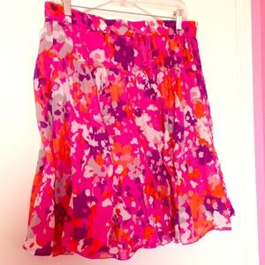 Pink flare skirt