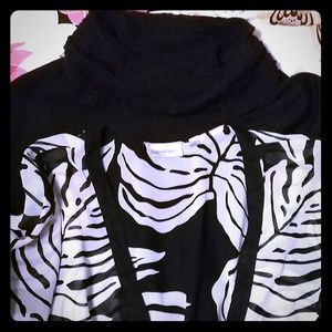 BUNDLE plus size top and poncho sweater