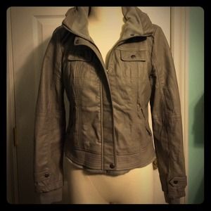 Forever 21 faux leather bomber jacket