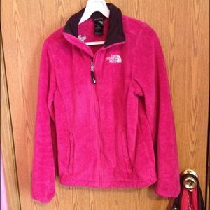 Pink North Face Fuzzy Jacket