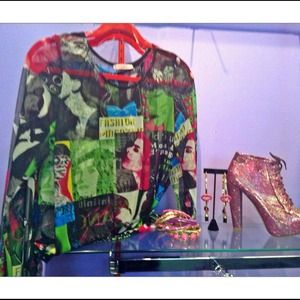 Fashion magazine sheer shirt