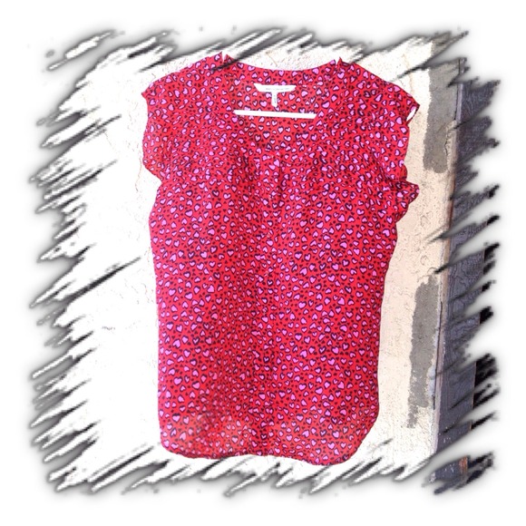 โ๏ธBundledโ๏ธ{French Connection} Hearts Blouse - Picture 2 of 4