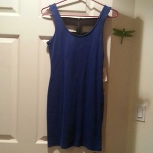 Form fitting blue dress