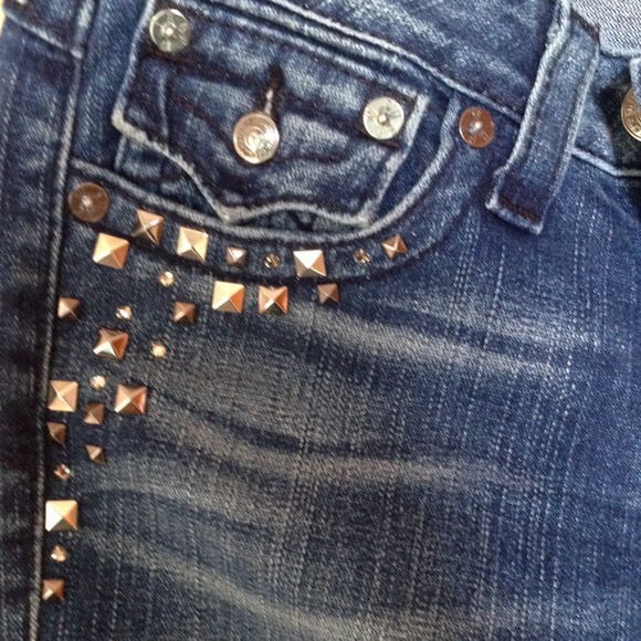 True Religion Billy disco punk studded w /crystals - Picture 3 of 7