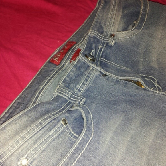 Red rivet jeans - Picture 2 of 2