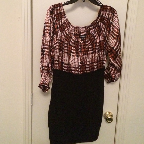 Cute Bebe dress with silk top - Picture 1 of 3