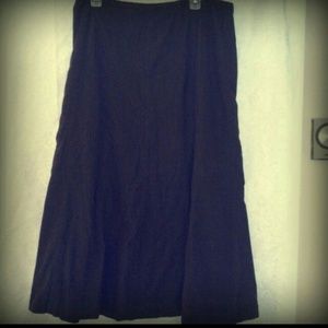 Dark brown cordory floor length skirt size 14