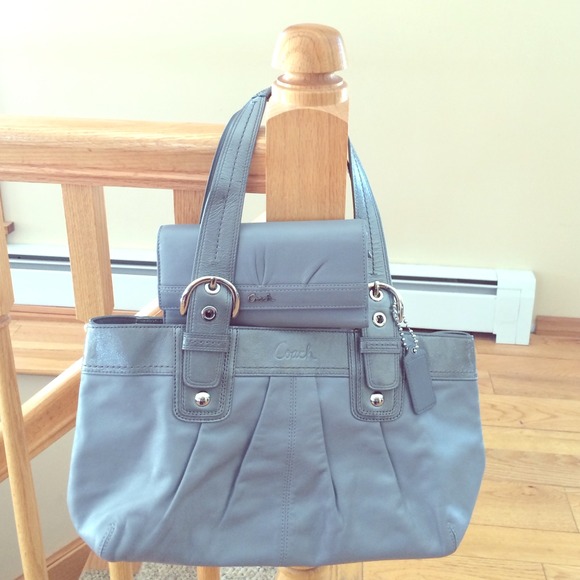 Coach Handbags - Coach gray/pink purse and wallet🎀just reduced🎀