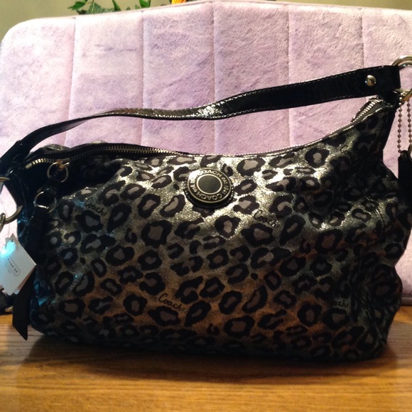 Coach  ocelot Hobo purse