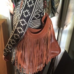 🌟REDUCED!!🌟 Brown leather fringe bag