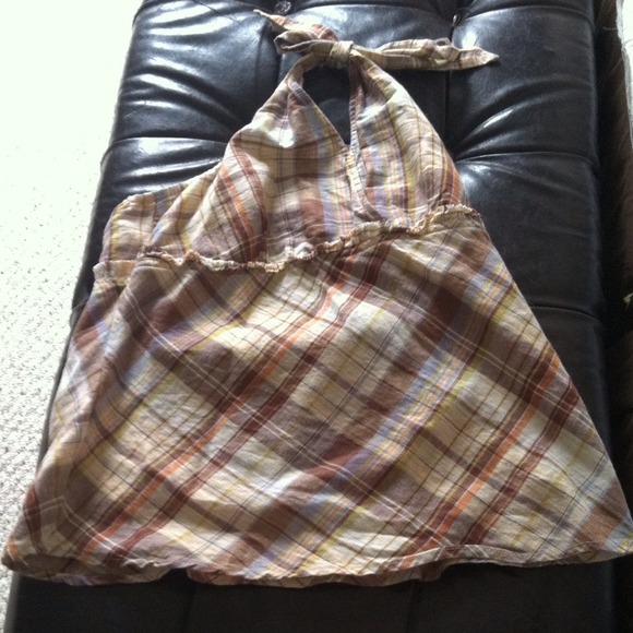 Adorable plaid halter top - Merona