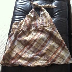 Adorable plaid halter top - Merona