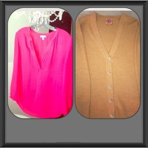 Bundle - Tory Birch cardigan and Joie blouse