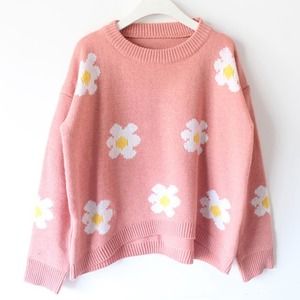 daisy sweater pink