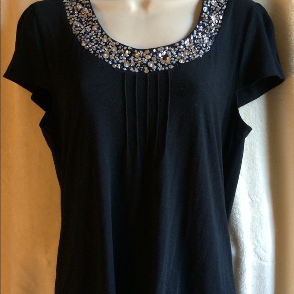 💋 Fun Sequin Black Top 💋