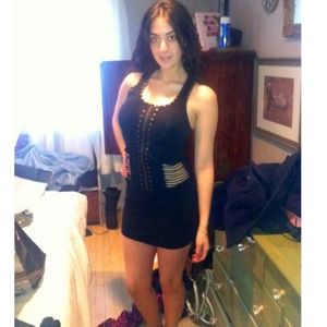 Sexy black studded dress and ur dress