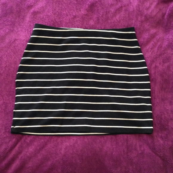 Black & White Stripped Skirt