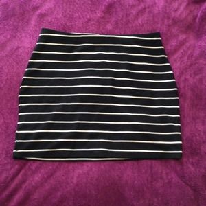 Black & White Stripped Skirt